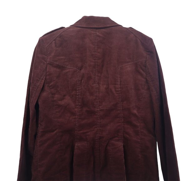 Halogen Blazer womens  Burgundy Cotton Corduroy  Size Medium - Picture 4 of 13
